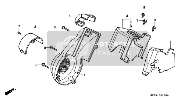 Honda NH80MD 1989 Fan Cover/Shroud/ Air Guide Cover for a 1989 Honda NH80MD